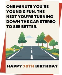 OJsensai Funny 70th Birthday Card Gifts for Women Men,Happy 70 Year Old Birth…