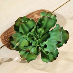 Orange Burgundy Green 6″ Faux Succulent Echeveria Rosettes Sprays Stems Sale