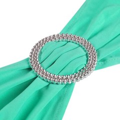 50Pcs Chair Sashes Sequin Stretch Bows Chair Bands Xmas Wedding Banquet Decor
