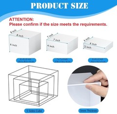 Buffet Stand Acrylic, 6» x 7» x 8» Food Display Boxes Set of 3,…