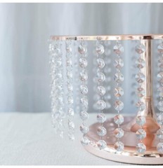 Rose Gold Crystal Cake Stand Cake Holder Cupcake Stand Dessert Tower Wedding…