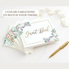 Wedding Guest Book for Guests to Sign, Elegant Guestbook Neutral