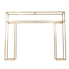 5ft GOLD Tall Rectangular Double Frame Table Top Stand Wedding Party Events