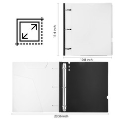 WOT I Telescoping 3 Ring Binder 1 Inch 12-Pack, Flexible Binder with Expandab…