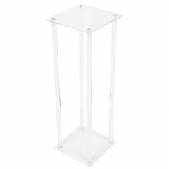 2Pcs Acrylic Flower Stand Column Vase Rack Centerpieces Tabletop Wedding Decor