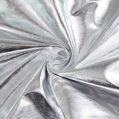 5 SILVER Fitted Metallic Spandex Cylinder Display STAND COVER Set Party Events