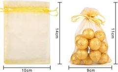 120Pcs Organza Bags 4X6 Inches with Drawstring, Jewelry Pouches Wedding Party Ch