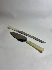 Hallmark Wedding Cake Cutting Set Stainless Steal Pearl Like Handles Japan