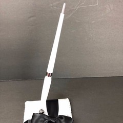 Wedding Black White Guest Pen Holder Set Bow His Hers New