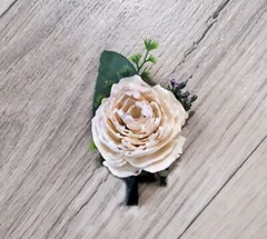 18PC Purple & White Wedding Bridal Bouquet & Sola Wood Bridesmaid Flower Set