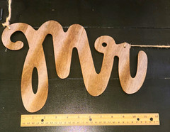 Wood & Twine Hanging «Mr & Mrs» Wedding Banner Brown 36 in x 8 in Romantic