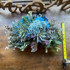 Bridal Wedding Bouquet Budget Friendly Handmade Faux Florals Blue Purple Green