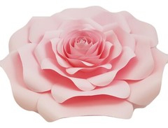 Decor In The Box 11 Piece Handmade Paper Flower Set Fully Assembled -Red/Pink