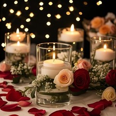 48pk 2″ White Floating Candles, Unscented, 5-6 Hr Burn, Wedding Decor
