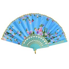 Miayon 10pcs Floral Folding Hand Fan Vintage Retro Silk Multicoloured