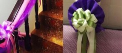 2 PC LARGE SATIN PULL BOW 4″ x 3.5″ party wedding big gift drawstring Holiday