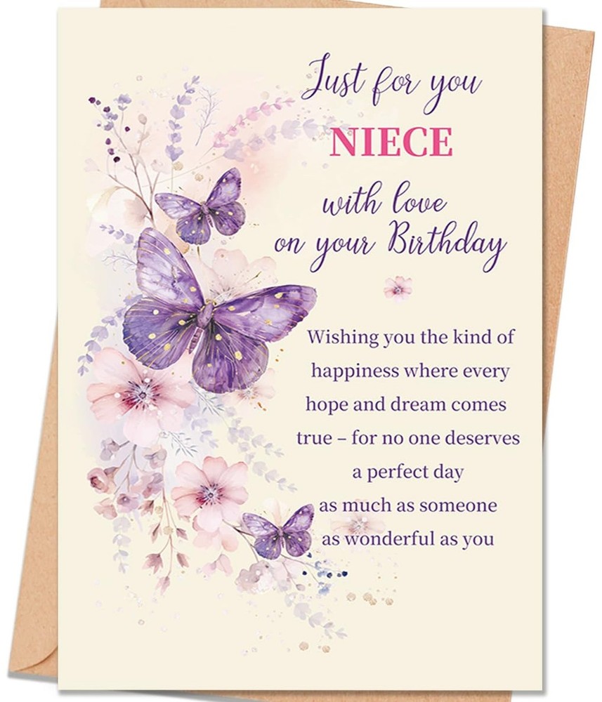 Niece Birthday Card Gift, Happy Birthday Card for Niece, Adult Birthday Gift …
