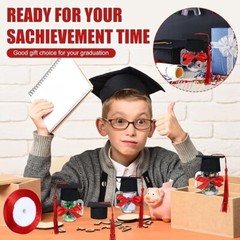 Set of 6 DIY Graduation Mason Jar Party Gifts 1.4 oz Mini Graduation Cap – New
