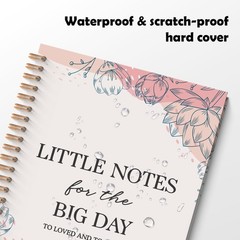 ROXMART Pastel Pink Floral Wedding Spiral Notebook, Engagement Gifts…