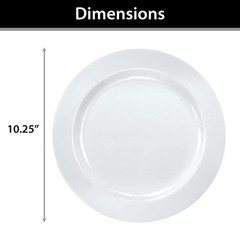 Lillian Tablesettings Premium Quality Heavyweight 10.25 Inch Plastic Plates