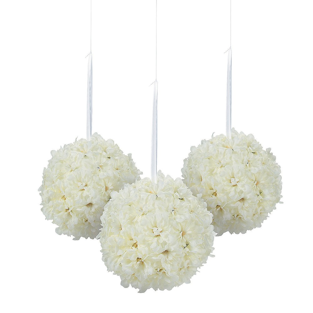Hydrangea Kissing Balls, Wedding, Home Decor, Faux Floral Accessories, 3 Pieces