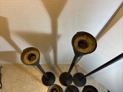 Black Cast Iron Candlesticks Set Of 5 24” 20.5” 17.5” 14.5” 11.5” 3.5” Base