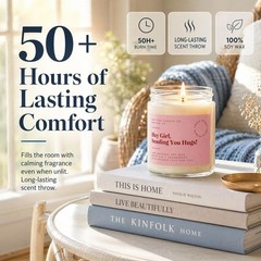 Unboxme Gifts Hug In A Jar Scented Candle For – Fig Long-Lasting Soy Wax Gift