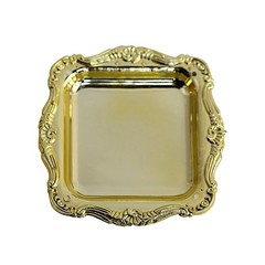 12 GOLD 3″ Metallic Mini Square TRAYS Wedding Favor GIFT HOLDERS Party Supplies