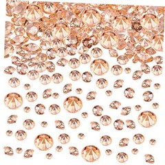 4000 Pieces Diamonds Crystals Acrylic Gems 3 mm, 6 mm and 10 mm Rose Gold