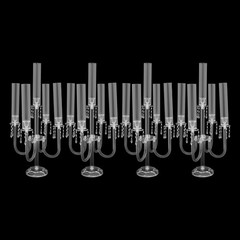 4 pcs 5 Arm Acrylic Candle Holder Freestanding Candle Holder for Wedding Party