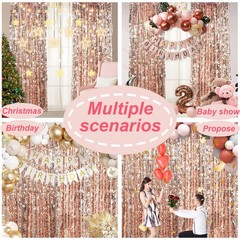 Big Sequin Rose Gold Drapes Curtains Panels Payette Sequin Backdrop Curtains …