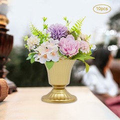 10Pcs Mini Metal Wedding Centerpieces Flower Vase Gold For Wedding Party New USA