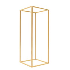 Gold Metal Flower Stand Rectangular Rack For Wedding Table Centerpieces Decor