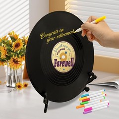 Farewell Guest Book Alternatives Signature Vinyl Record Decorations，Going Awa…