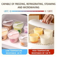 8oz Plastic Dessert Cups with Lids and Spoons, Clear Yogurt 8oz 25 Pack