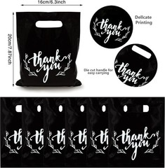100 Count Reusable Black Goodie Bags for Halloween, Weddings & Celebrations