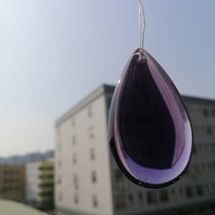 20Pcs Purple 47mm Crystal Smooth Drop Pendant Chandelier Prisms Lamp Parts
