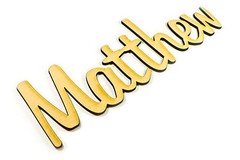 Personalised Custom MDF Wood Text Name Plaque Sign for Kid Baby Birthday Party