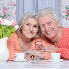 Qunclay 50th Years of Marriage Gift Wedding Anniversary Souvenir Heart Marriage