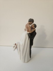 Weddingstar True Romantic Groom Lifting Bride Wedding Cake Topper Med Skin Tone