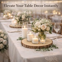 Wood Slices for Centerpieces 10 Pcs Natural Wood Rounds 8-9 Inch for Wedding …