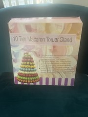 10 Tier Round Macaron Tower Macaron Stand to Hold 230 Macarons w/ACRYLIC RISER
