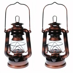 Q=2 Kerosene Oil Lantern – Emergency Hanging Camping Light – Brass Small Size