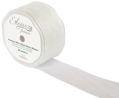 Wired Edge Organza Ribbon 50mm x 20m 27 Colours FREEPOST ELEGANZA
