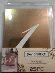 David Tutera Wedding Reception Table Numbers ROSE GOLD 25 pcs Darice