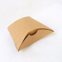 50 Kraft Pillow Box / Small Brown Kraft Pillow Box W Jute Twine Bx-242