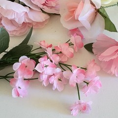 Ling’s Moment Artificial Flowers Box Set of 20 Pink White Wedding