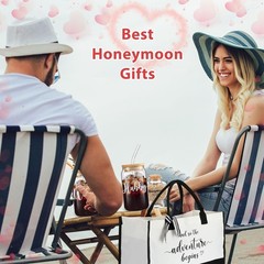 16Pcs Hubby Wifey Wedding Gift Set Honeymoon Travel Tote Tags Dice Glass Jars