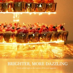 Luxury Cupcake Stand – LED Light Included – Premium Acrylic – Holds 52 Cupcakes