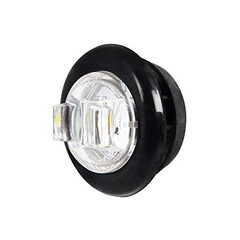 74671 3/4 Inch Round Mini 1 LED Marker Light with Grommet Amber/Clear w/Grommet